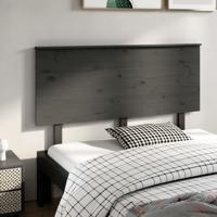 Hoofdbord 144x6x82,5 cm massief grenenhout grijs