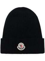 Moncler bonnet à logo brodé - Noir - thumbnail