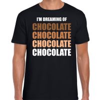 Dreaming of chocolate fun t-shirt zwart voor heren - thumbnail