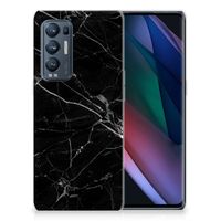 OPPO Find X3 Neo TPU Siliconen Hoesje Marmer Zwart - Origineel Cadeau Vader