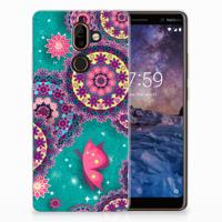 Nokia 7 Plus | Hoesje maken | Cirkels en Vlinders