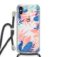 Tropisch: iPhone XS Transparant Hoesje met koord