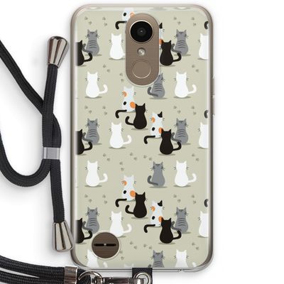 Katten: LG K10 (2017) Transparant Hoesje met koord