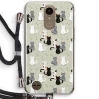 Katten: LG K10 (2017) Transparant Hoesje met koord