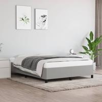 Bedframe zonder matras stof lichtgrijs 140x190 cm