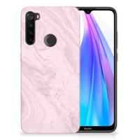Xiaomi Redmi Note 8T | TPU | Siliconen hoesje | Marble Pink - Origineel Cadeau Vriendin