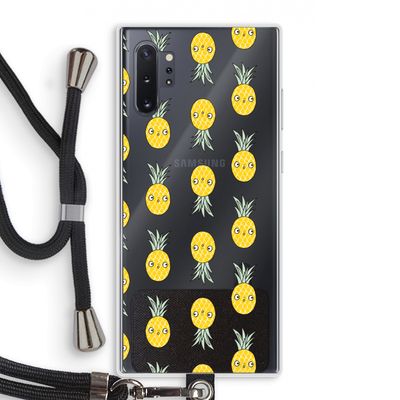 Ananas: Samsung Galaxy Note 10 Plus Transparant Hoesje met koord