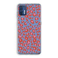 Leopard blue: Motorola Moto G9 Plus Transparant Hoesje
