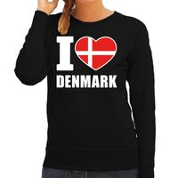 I love Denmark sweater / trui zwart voor dames - thumbnail