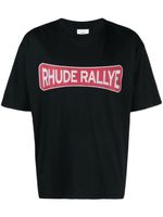 RHUDE t-shirt Rallye à logo imprimé - Noir