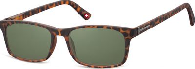 Montana zonnebril unisex rechthoekig gevlamd bruin/groen (MP25)