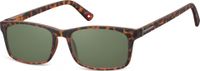 Montana zonnebril unisex rechthoekig gevlamd bruin/groen (MP25) - thumbnail