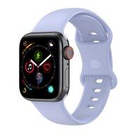 Siliconen sportbandje - Licht paars - Maat: M/L - Geschikt voor Apple Watch 44mm / 45mm / 46mm / 49mm