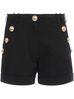 Balmain short en piqué à coupe courte - Noir - thumbnail