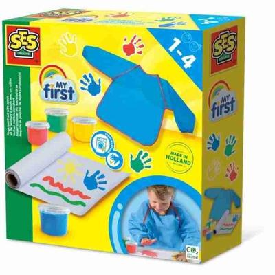 Mijn eerste - Mijn eerste vingerverfset met schort - SES CREATIVE