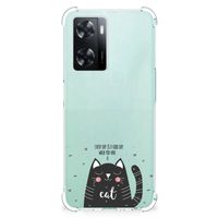 OPPO A57 | A57s | A77 4G Stevig Bumper Hoesje Cat Good Day