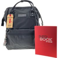 Unieke Gruww Rugzak - Inclusief gratis Notitieboek Rood - De handige laptop tas – Black New