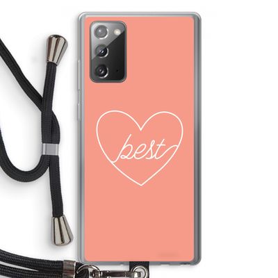Best heart: Samsung Galaxy Note 20 / Note 20 5G Transparant Hoesje met koord