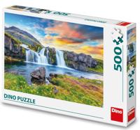 DinoToys Dino puzzel van de ijslandse watervallen - 500 stukjes