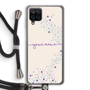 Sterren: Samsung Galaxy A12 Transparant Hoesje met koord
