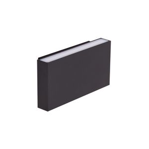 BE0004 LED-wandlamp up- en downlight 12W 2700K IP54 Dimbaar Zwart
