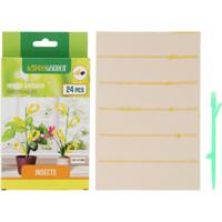 Fruitvliegjes val fruit hangende plaatjes - 24x stickers - insecten