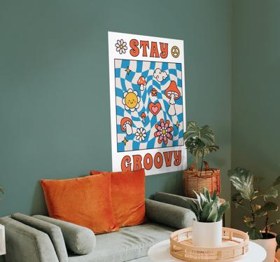 Stay groovy hippie poster