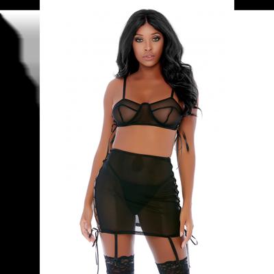 Forplay Plaats O-ring Op Het - Lingerie Rok Set - L