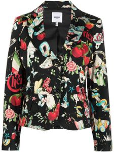 Moschino Pre-Owned blazer à imprimé graphique - Noir