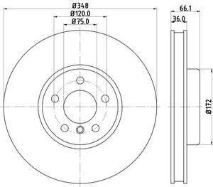 Remschijf Gecoat 55538PRO 8DD355119271