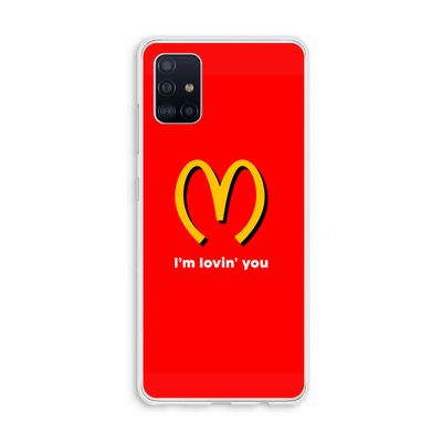 I'm lovin' you: Galaxy A51 4G Transparant Hoesje