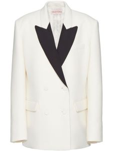 Valentino Garavani blazer Double Crepe à boutonnière croisée - Blanc