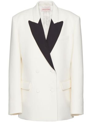 Valentino Garavani blazer Double Crepe à boutonnière croisée - Blanc