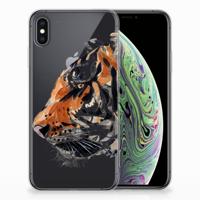 Smartphone hoesje Apple iPhone Xs Max Watercolor Tiger