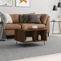 Salontafel 60x50x36,5 cm bewerkt hout bruin eikenkleur