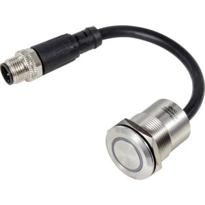 TRU COMPONENTS TC-12835304 TC-PS223P10YSSR12T M12 MALE CONNECTOR Piëzotoets 24 V 0.2 A 1x uit/(aan) Moment Rood (Ø) 28.5 mm 1 stuk(s)