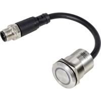 TRU COMPONENTS TC-12835304 TC-PS223P10YSSR12T M12 MALE CONNECTOR Piëzotoets 24 V 0.2 A 1x uit/(aan) Moment Rood (Ø) 28.5 mm 1 stuk(s)