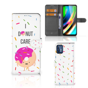 Motorola Moto G9 Plus Book Cover Donut Roze