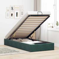 Bedframe zonder matras 90x200 cm fluweel donkergroen