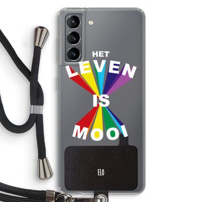 Het Leven Is Mooi: Samsung Galaxy S21 Transparant Hoesje met koord