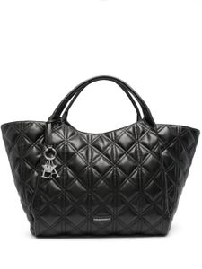Emporio Armani sac à main oversize à design matelassé - Noir