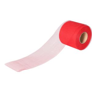 Tule stof op rol - rood - 7.5cm x 20meter - Organza/mesh decoratie stoffen   -