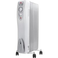 Oliegevulde Radiator 1500W met 3 Warmtestanden - Wit
