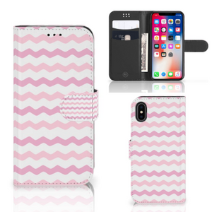 Apple iPhone X | Xs Telefoon Hoesje Waves Roze