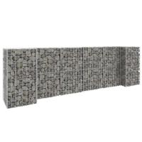 VidaXL Gabion plantenbak h-vormig 260x40x80 cm staaldraad