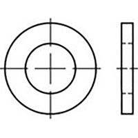 TOOLCRAFT Onderlegring 25 mm 38 mm Staal 200 stuk(s) TO-6865806