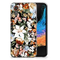 TPU Case voor Samsung Galaxy Xcover 7 Dark Flowers - thumbnail