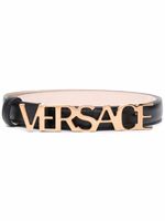 Versace ceinture à plaque logo - Noir