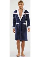 Badjas voor mannen-blauw-l