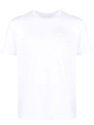 Moschino t-shirt en coton biologique à logo imprimé - Blanc